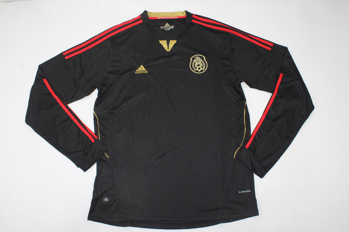 AAA Quality Mexico 11/12 Away Black Long Soccer Jersey